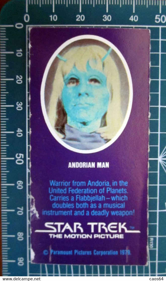 Star Trek Andorian Man Vintage Paramount Pictures Corporation 1979 Card - Star Trek