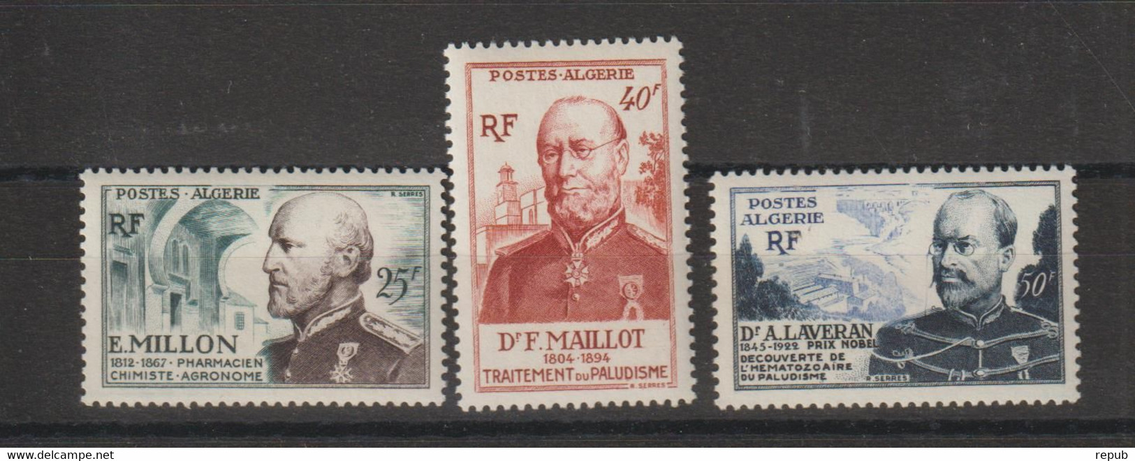 Algérie 1953 Corps De Santé Militaire 304-306, 3 Val ** MNH - Unused Stamps