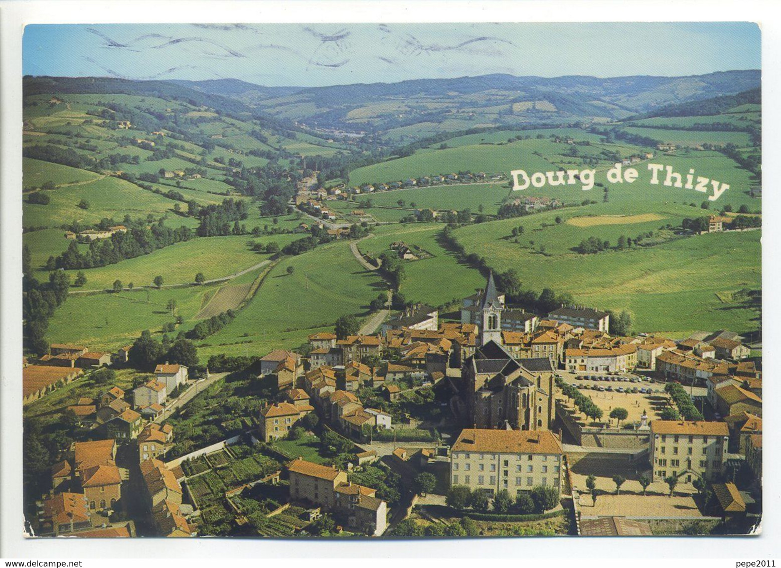 CPSM 69 Rhône - BOURG De THIZY - Vue Aérienne - Thizy