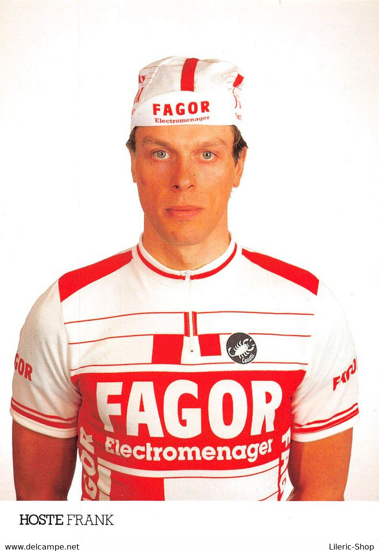 EQUIPE FAGOR 1987 - FRANK HOSTE - PALMARES AU VERSO Cpm - Cycling