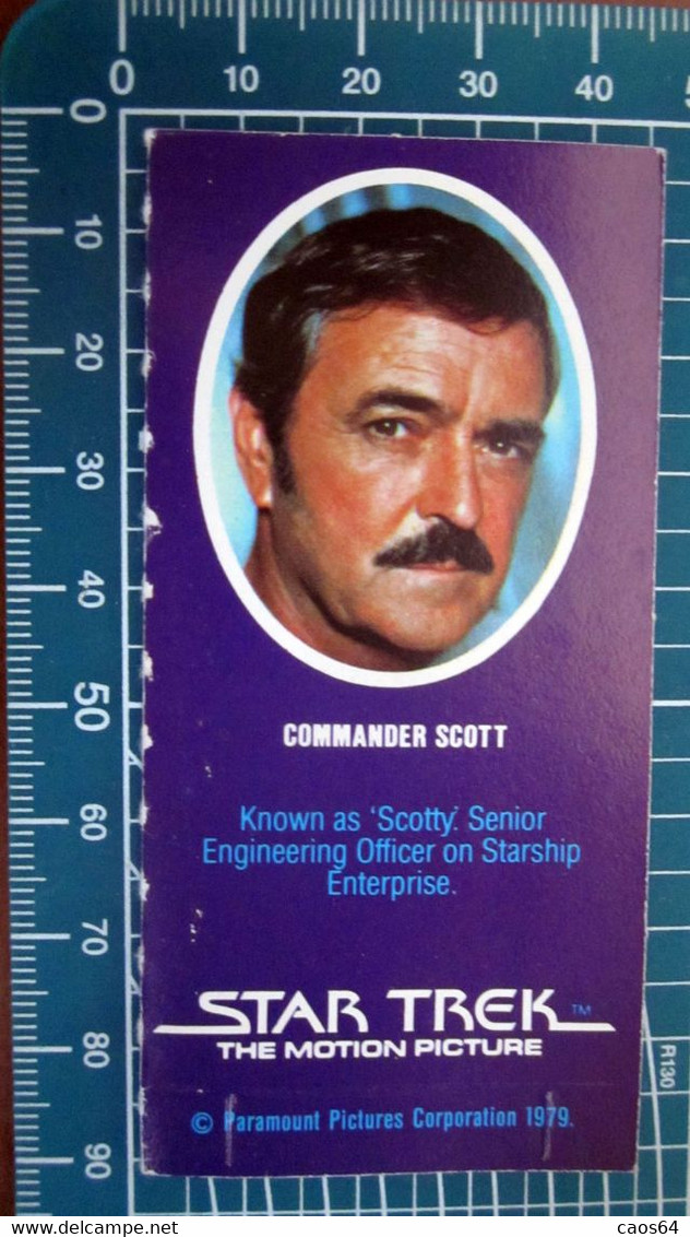 Star Trek Commander Scott Vintage Paramount Pictures Corporation 1979 Card - Star Trek