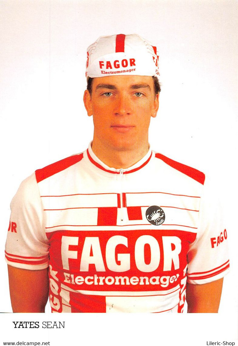 EQUIPE FAGOR 1987 - SEAN YATES - PALMARES AU VERSO Cpm - Cycling