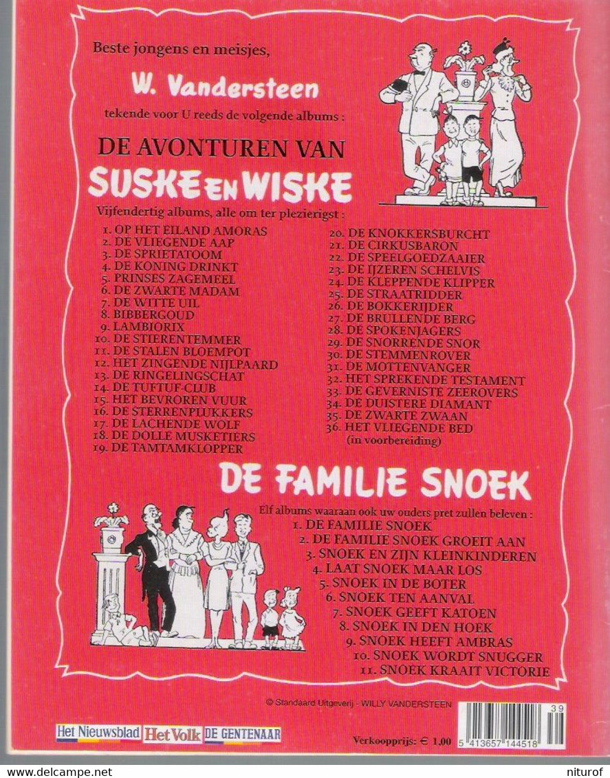 VANDERSTEEN : Lot de 4 SUSKE EN WISKE (n°33-34-35-36 ) EO fac similés