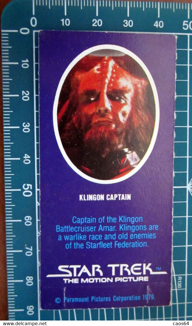 Star Trek Klingon  Captain  Vintage Paramount Pictures Corporation 1979 Card - Star Trek