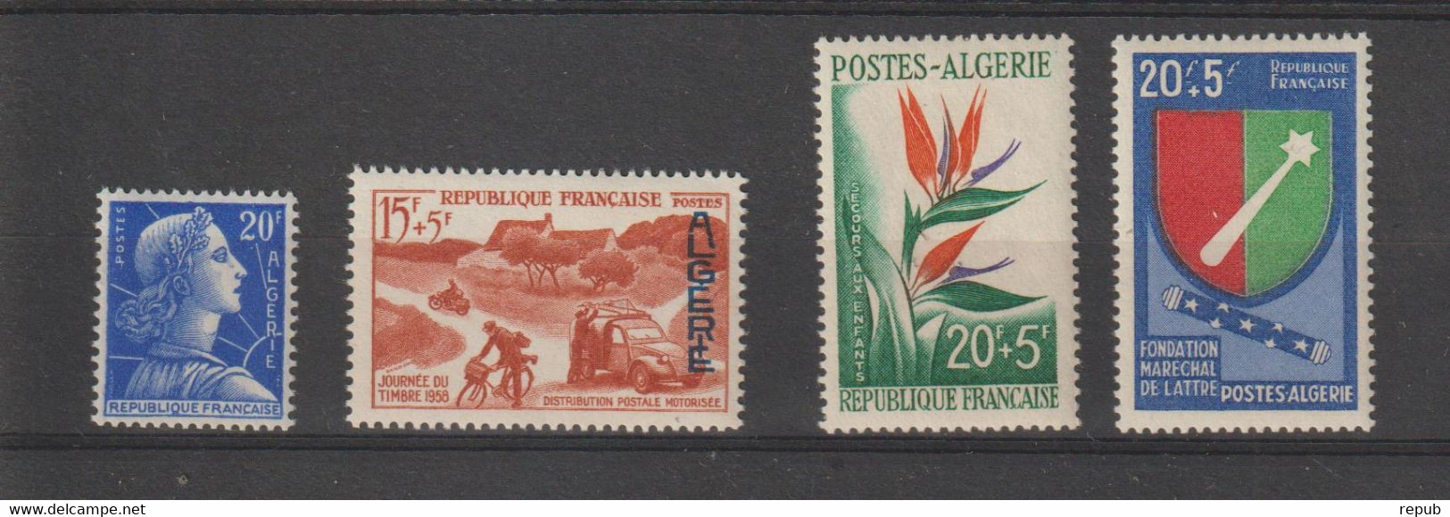 Algérie 1957-58 Divers 349 Au 352 ** MNH - Neufs