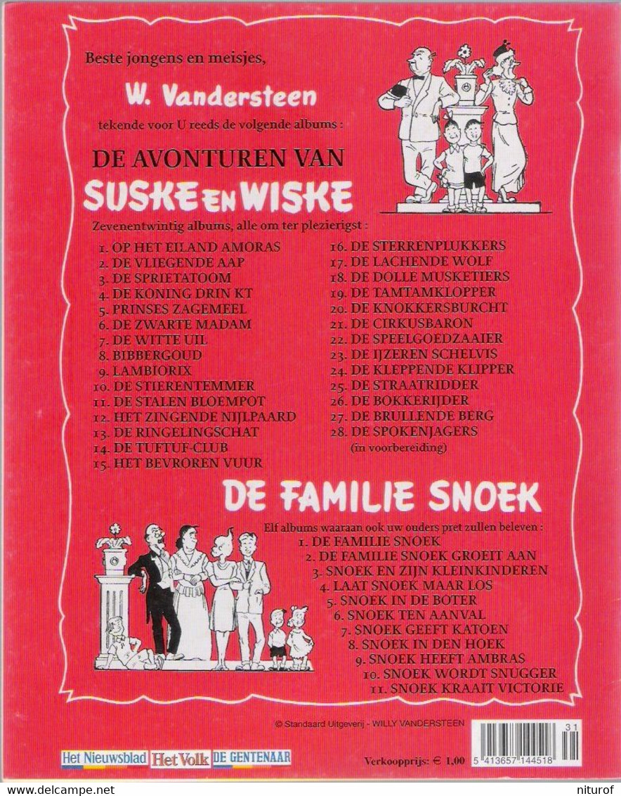 VANDERSTEEN : Lot De 4 SUSKE EN WISKE (n°27-28-29-30 ) EO Fac Similés - Suske & Wiske