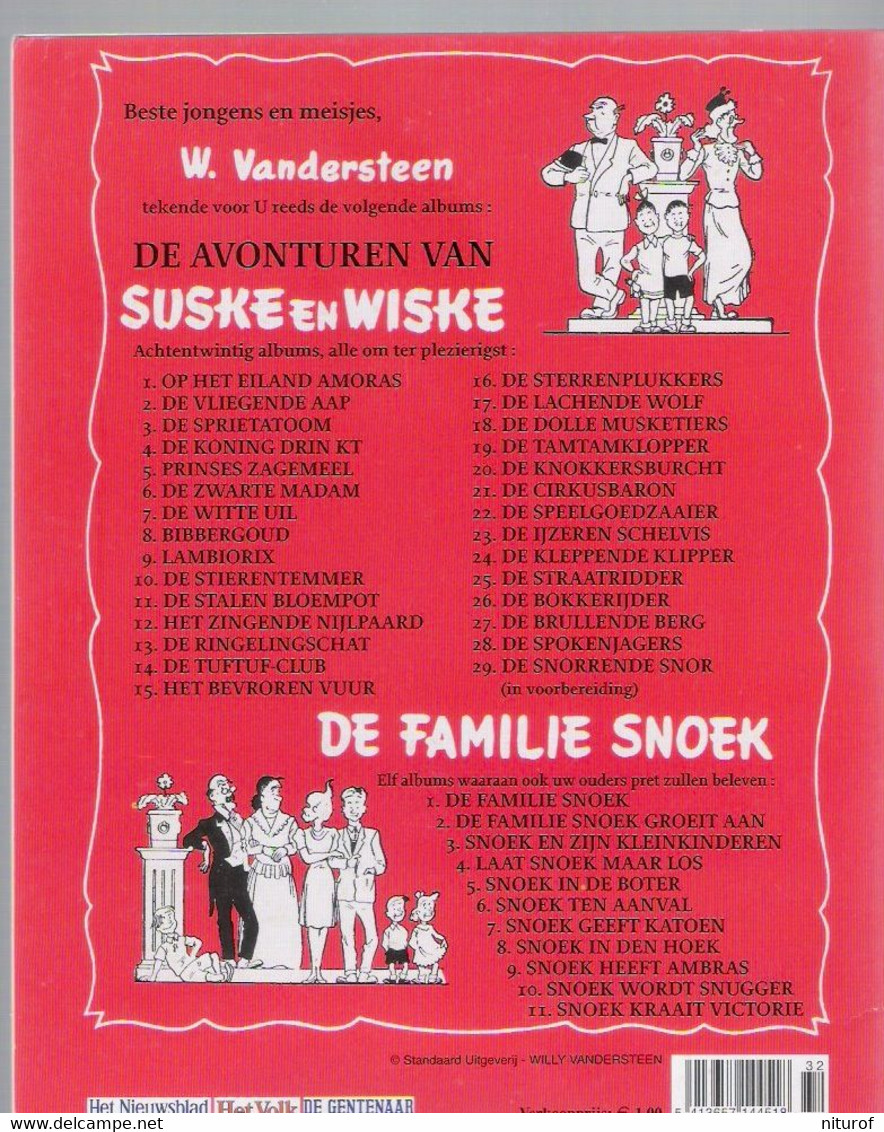 VANDERSTEEN : Lot De 4 SUSKE EN WISKE (n°27-28-29-30 ) EO Fac Similés - Suske & Wiske