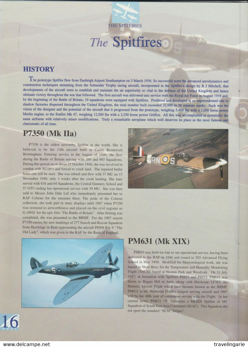 Battle Of Britain Memorial Flight 1997 Brochure - Inglés