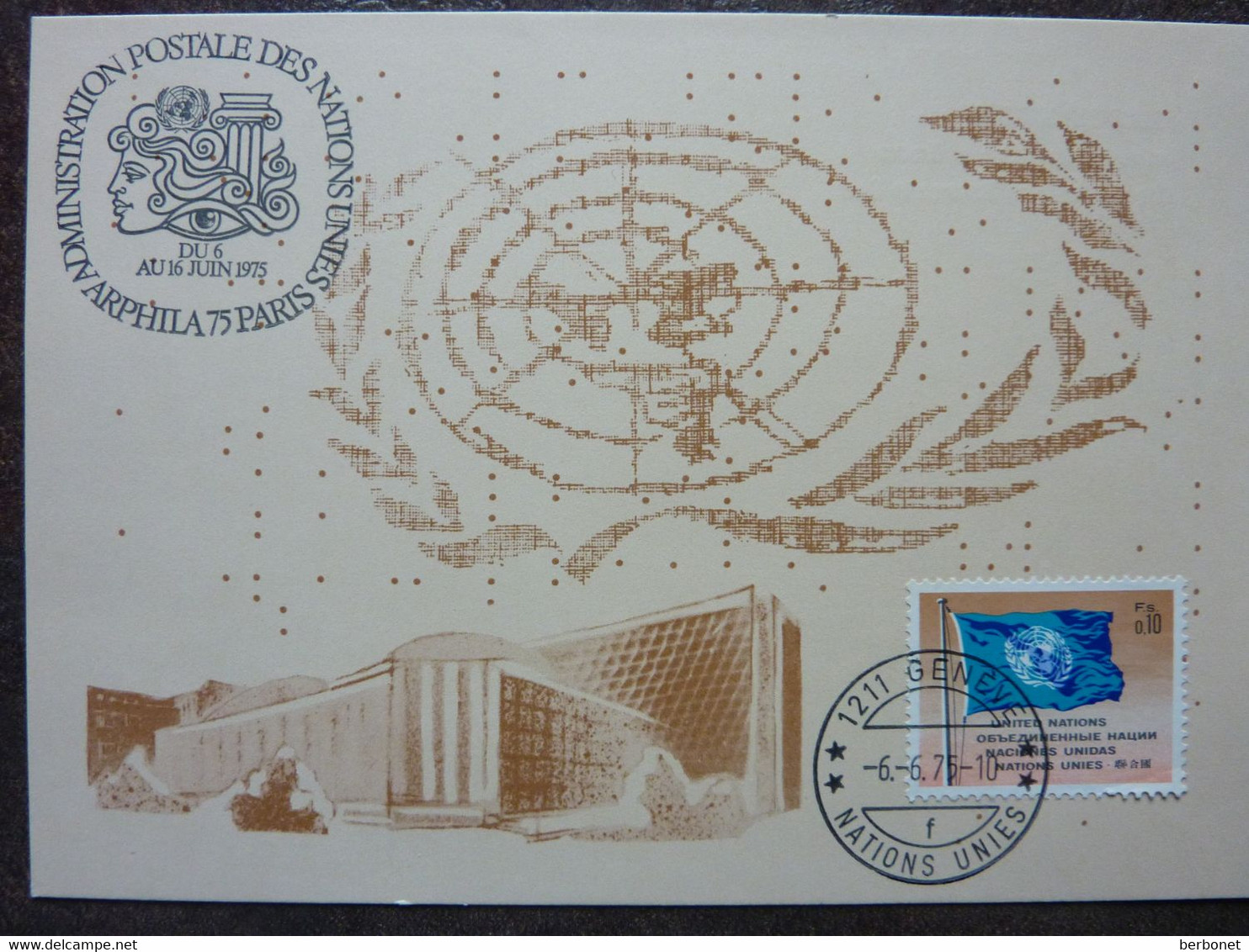 1975 Palais Des Nations  GENEVA - Storia Postale