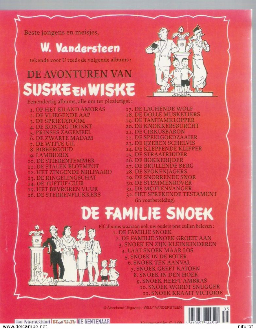 VANDERSTEEN : Lot De 4 SUSKE EN WISKE (n°31- 32-37-38) -EO Fac Similés- - Suske & Wiske