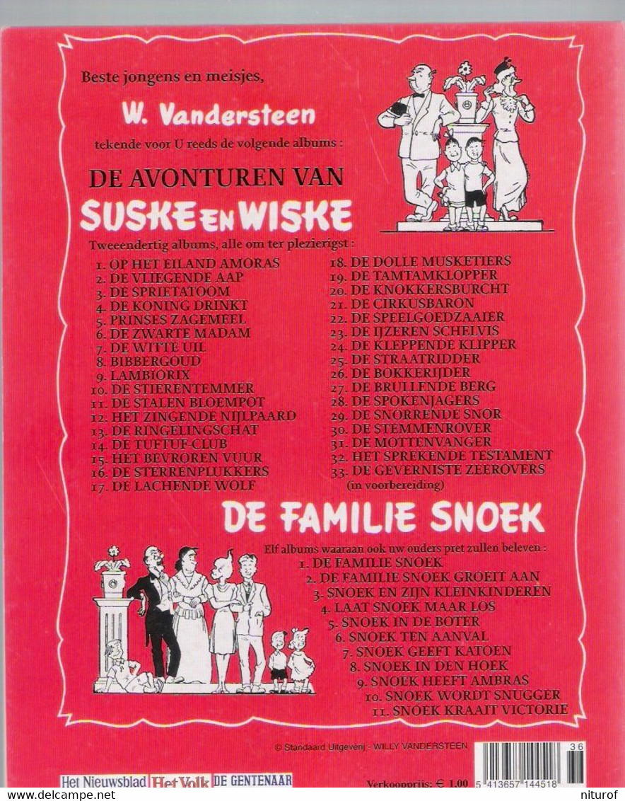 VANDERSTEEN : Lot De 4 SUSKE EN WISKE (n°31- 32-37-38) -EO Fac Similés- - Suske & Wiske