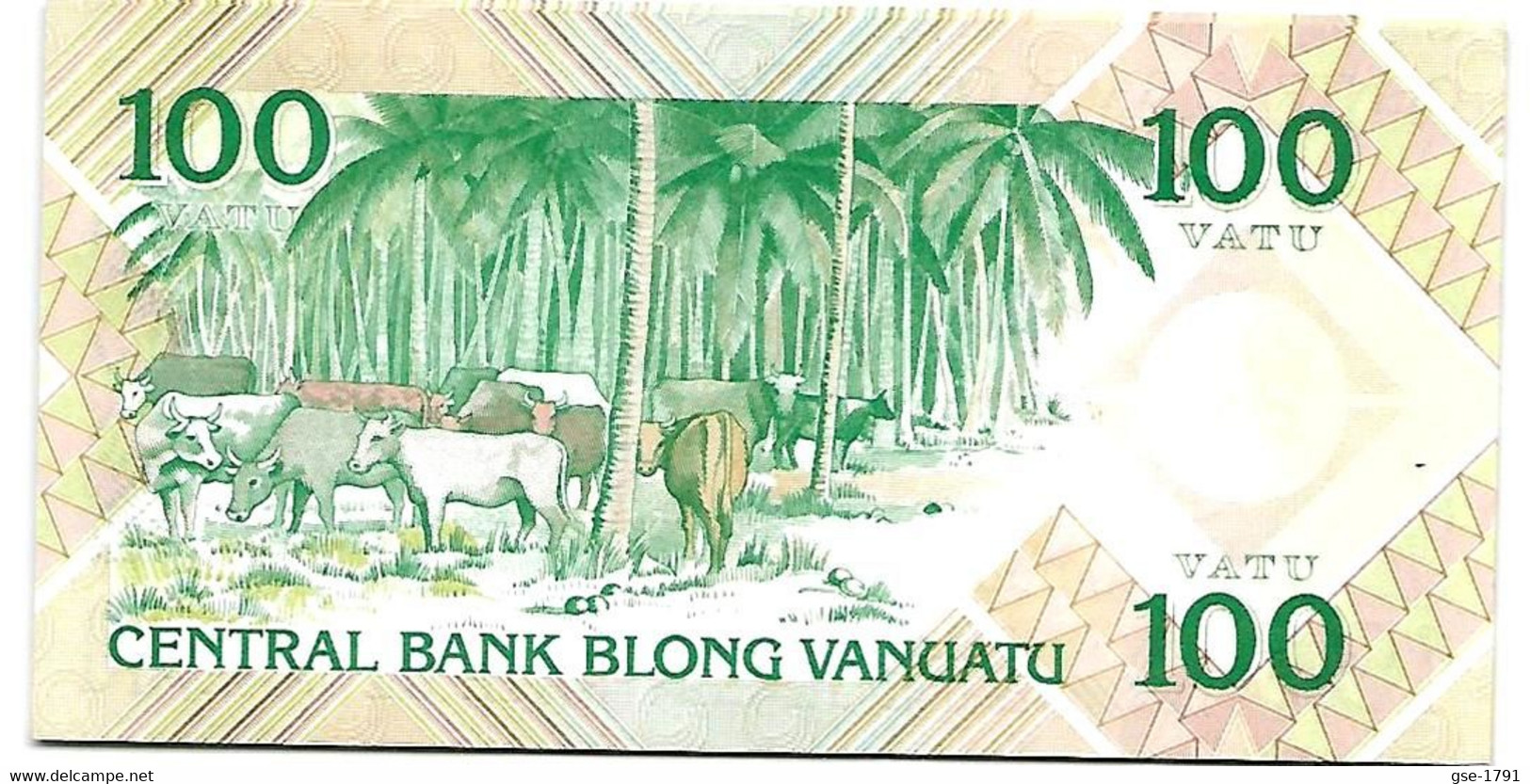 VANUATU 100 Francs  Petits N°   Central BANK  SHING, NEUFS - Vanuatu