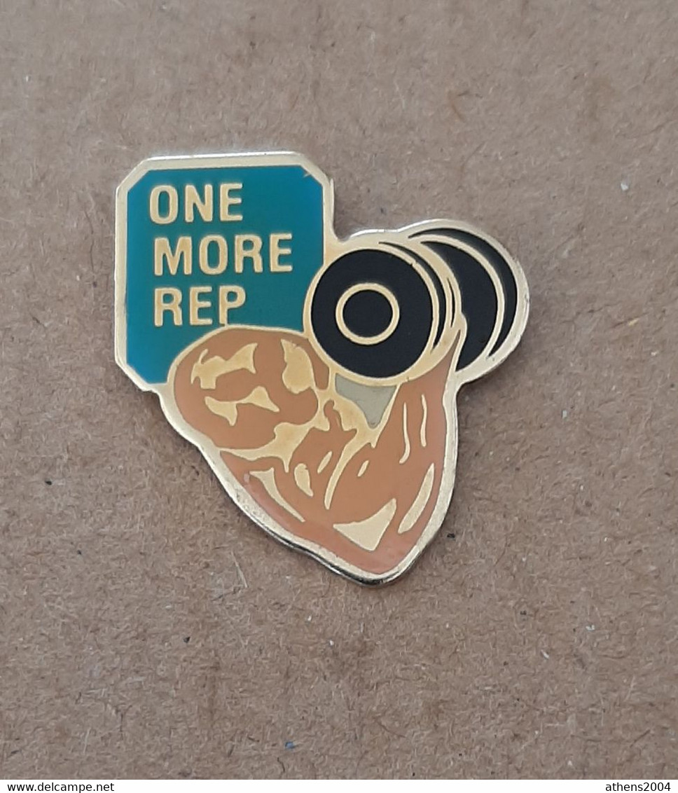 Greece,  Weightlifting Pin, ''one More Repetition'' - Gewichtheffen