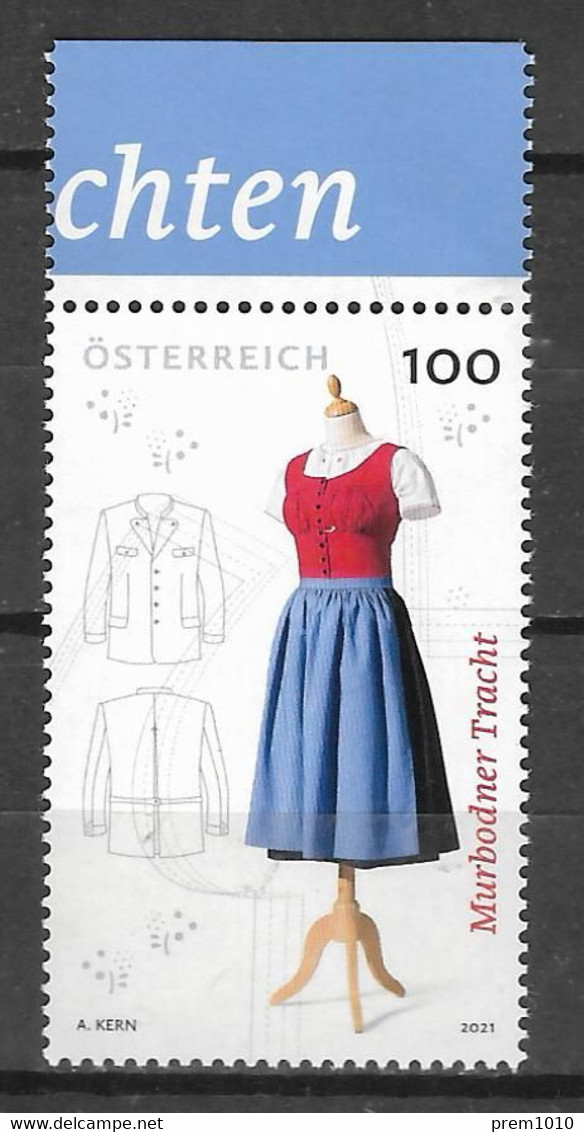 AUSTRIA ( OSTERREICH) 2021-  Austrian Traditional Costume Of Murboden- MNH - Unused Stamps