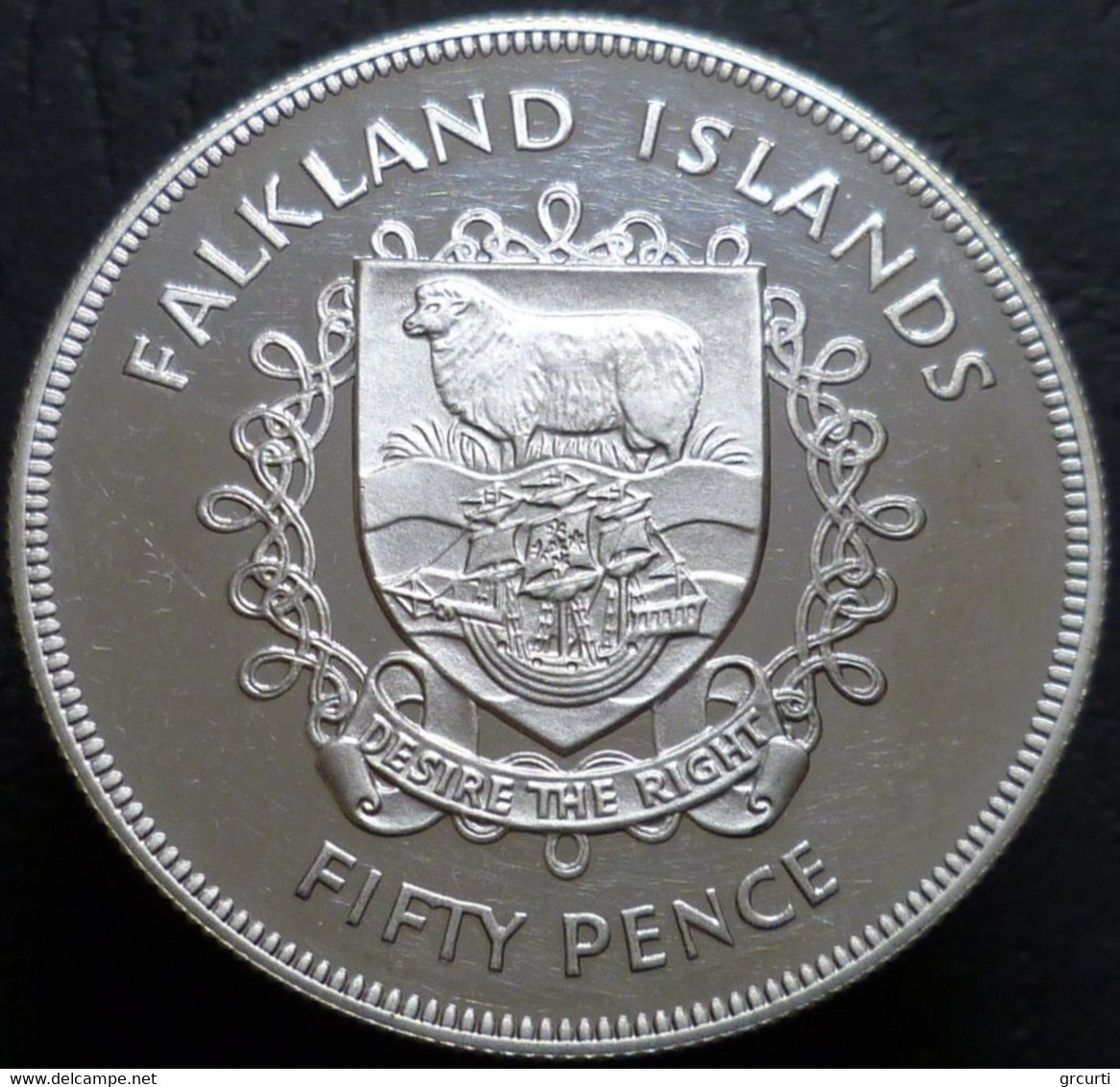 Falkland - 50 Crowns 1977 - Giubileo Del Regno Di Elisabetta II° - KM# 10a - Falkland Islands