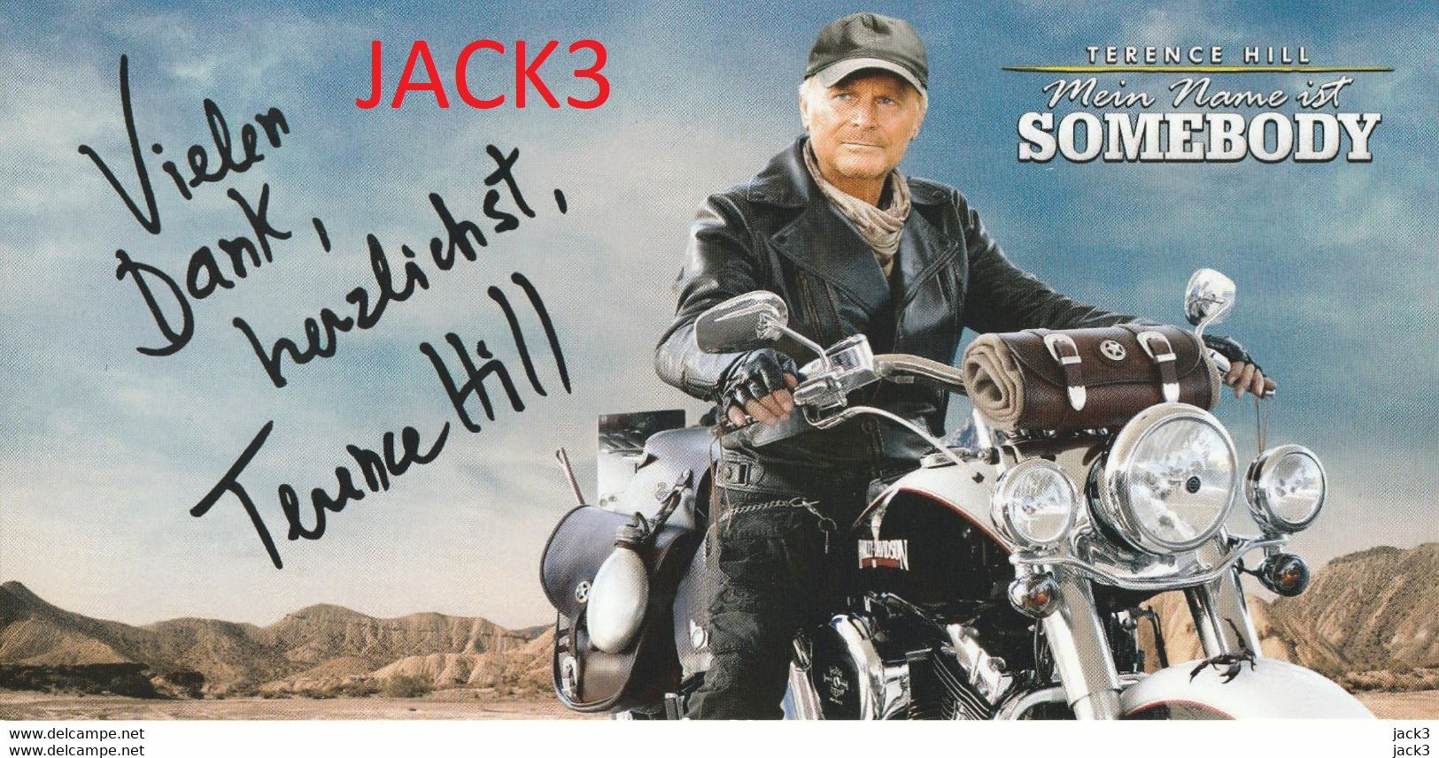 AUTOGRAFO -  Terence Hill. Pressione Autografo Su Carta RARO! - Handtekening