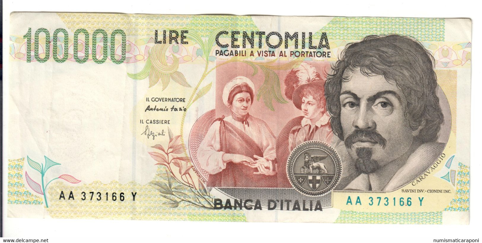 100000 Lire CARAVAGGIO 2° TIPO SERIE A 1994 LOTTO 2918 - 100.000 Lire