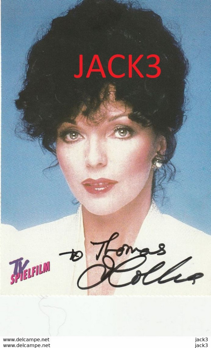 AUTOGRAFO -  Joan Collins. AUTOGRAFO ORIGINALE - Autographes