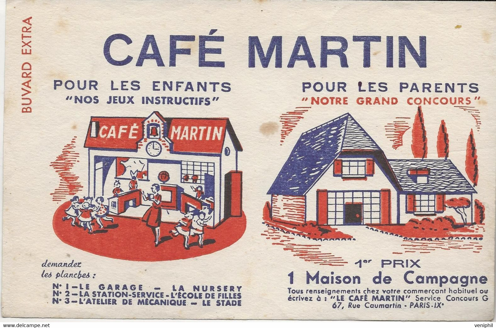 BUVARD  ILLUSTRE - CAFE MARTIN - Café & Té