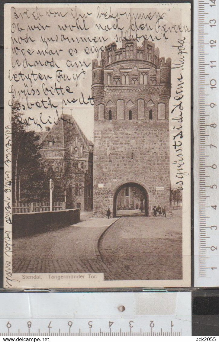 Stendal Tangermünder Tor Gelaufen1913 ( AK 2380 )  Günstige Versandkosten - Stendal