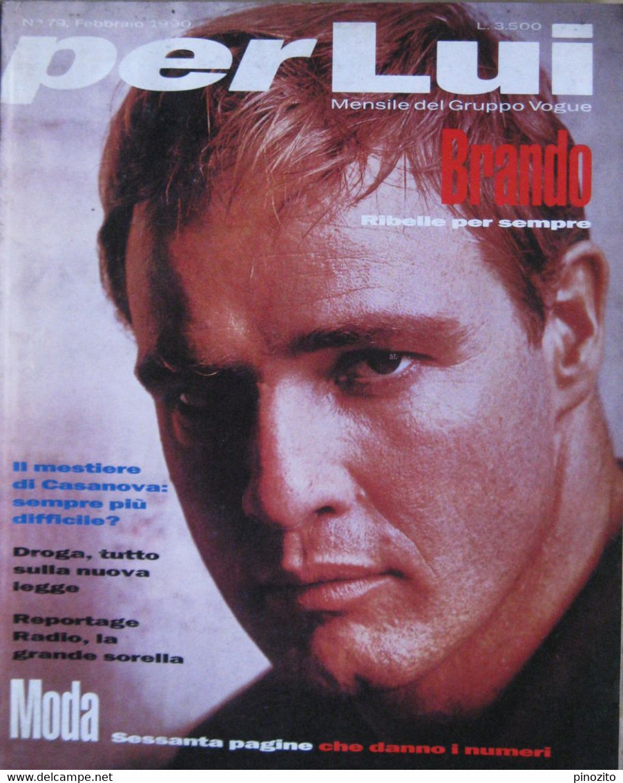 PER LUI 79 1990 Marlon Brando Kevin Dillon Virginia Madsen Black Box Giorgio Lamberti Fashion Moda - Mode