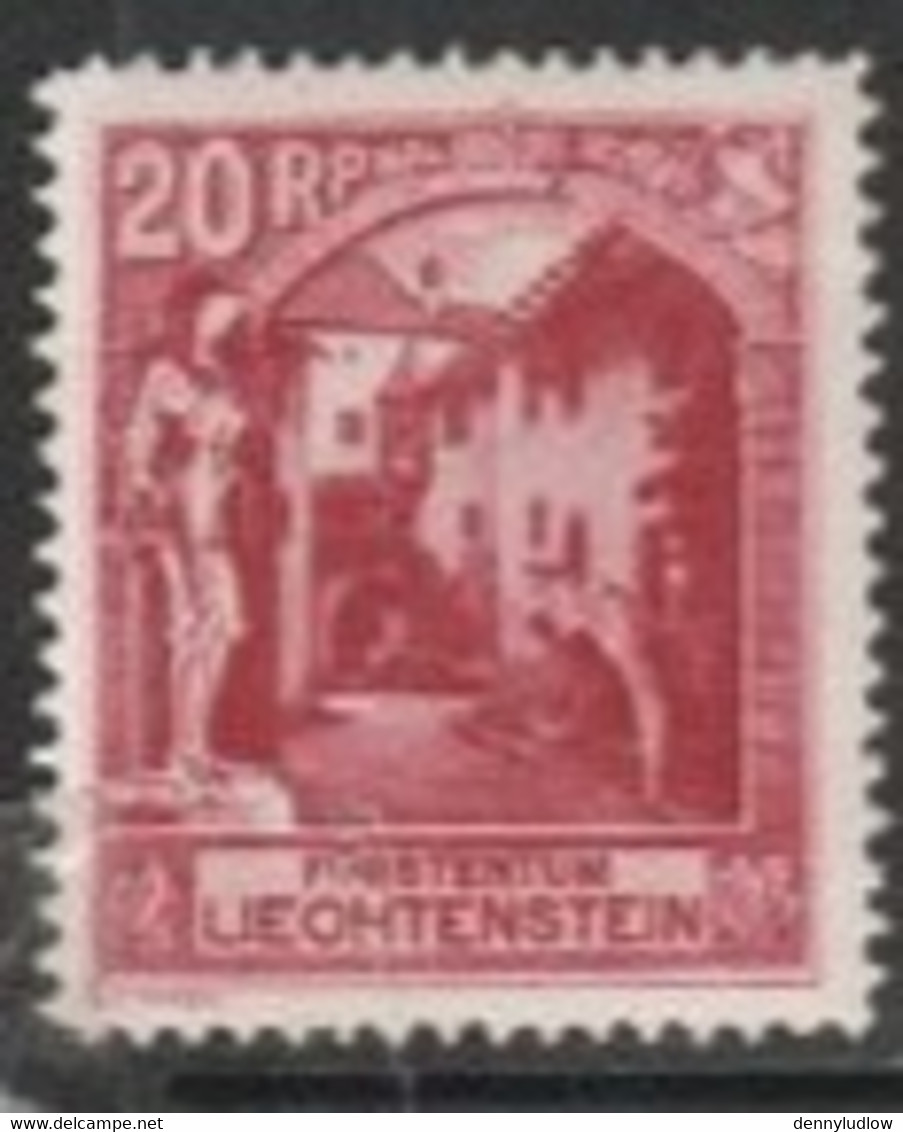 Liechtenstein  1930   Sc#97  20rp  MLH   2016 Scott Value $42.50 - Neufs