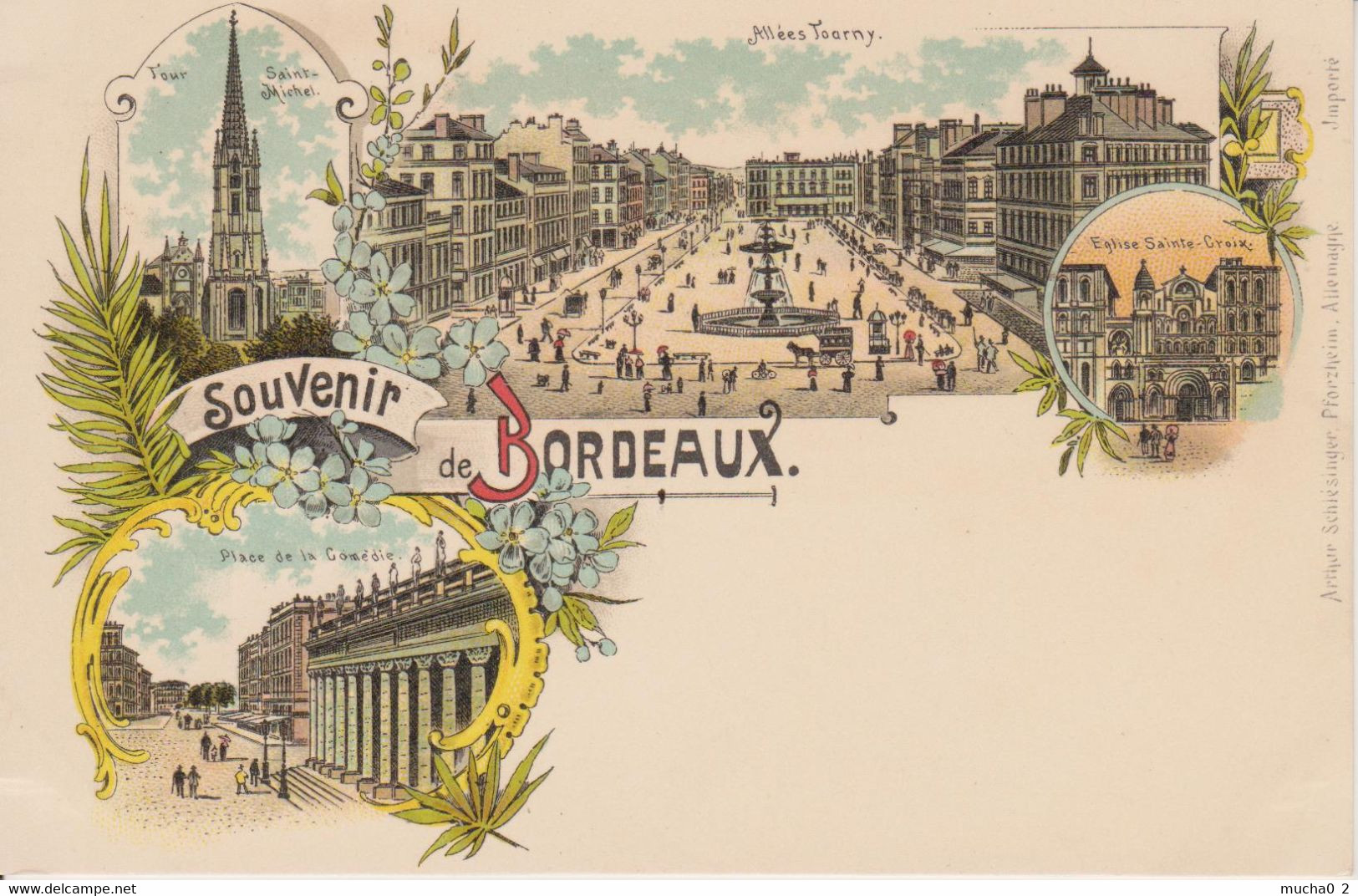 BORDEAUX - SOUVENIR DE - BELLE LITHO - Bordeaux