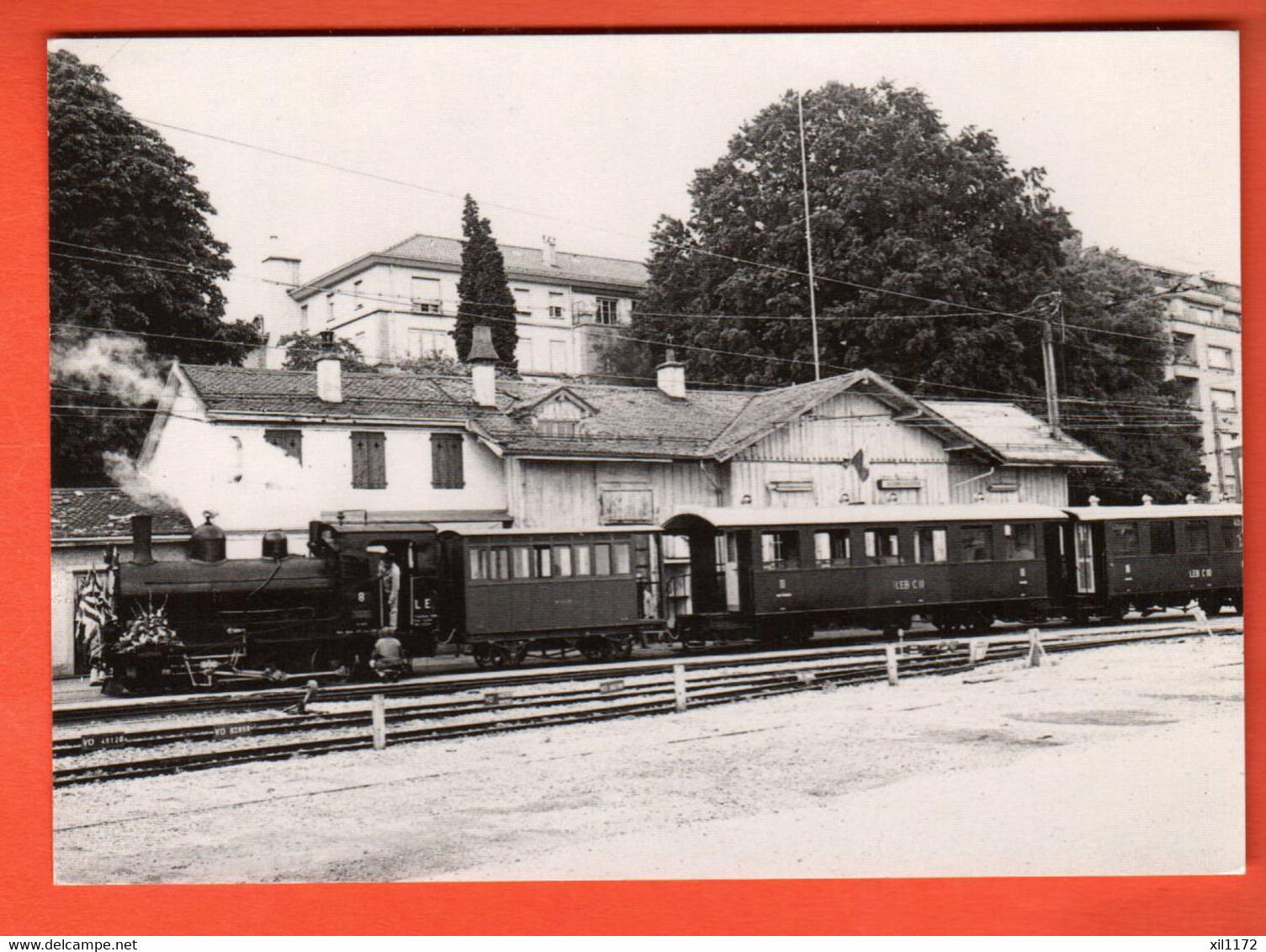 ZMR-14 Chemin De Fer LEB Lausanne Echallens BErcher Train à Vapeur à Chauderon  Photo Cornaz. GF Circulé - Bercher