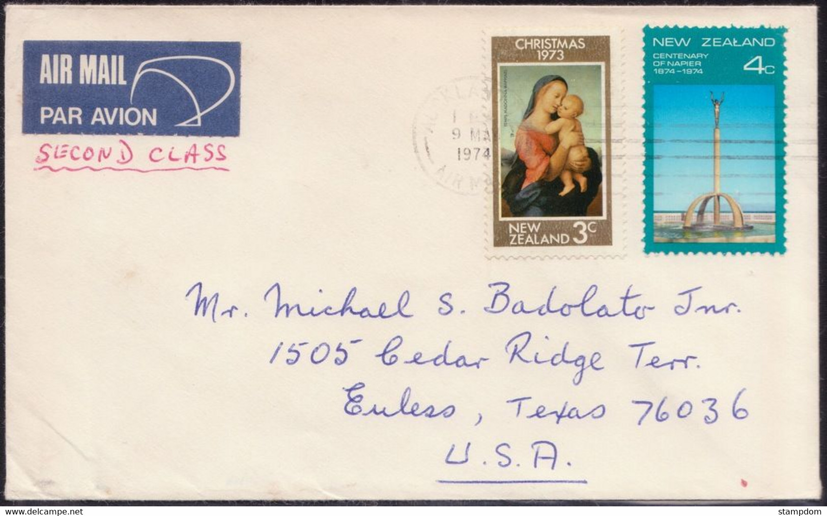 NEW ZEALAND 1974 COVER To USA @D8661 - Storia Postale