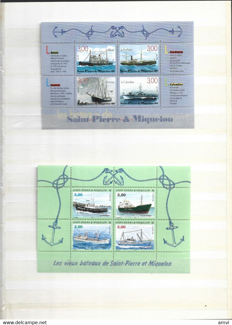 22-4 - 799 St Pierre Et Miquelon Lot De 3 Carnets + 4 Blocs Neufs - Collections, Lots & Series