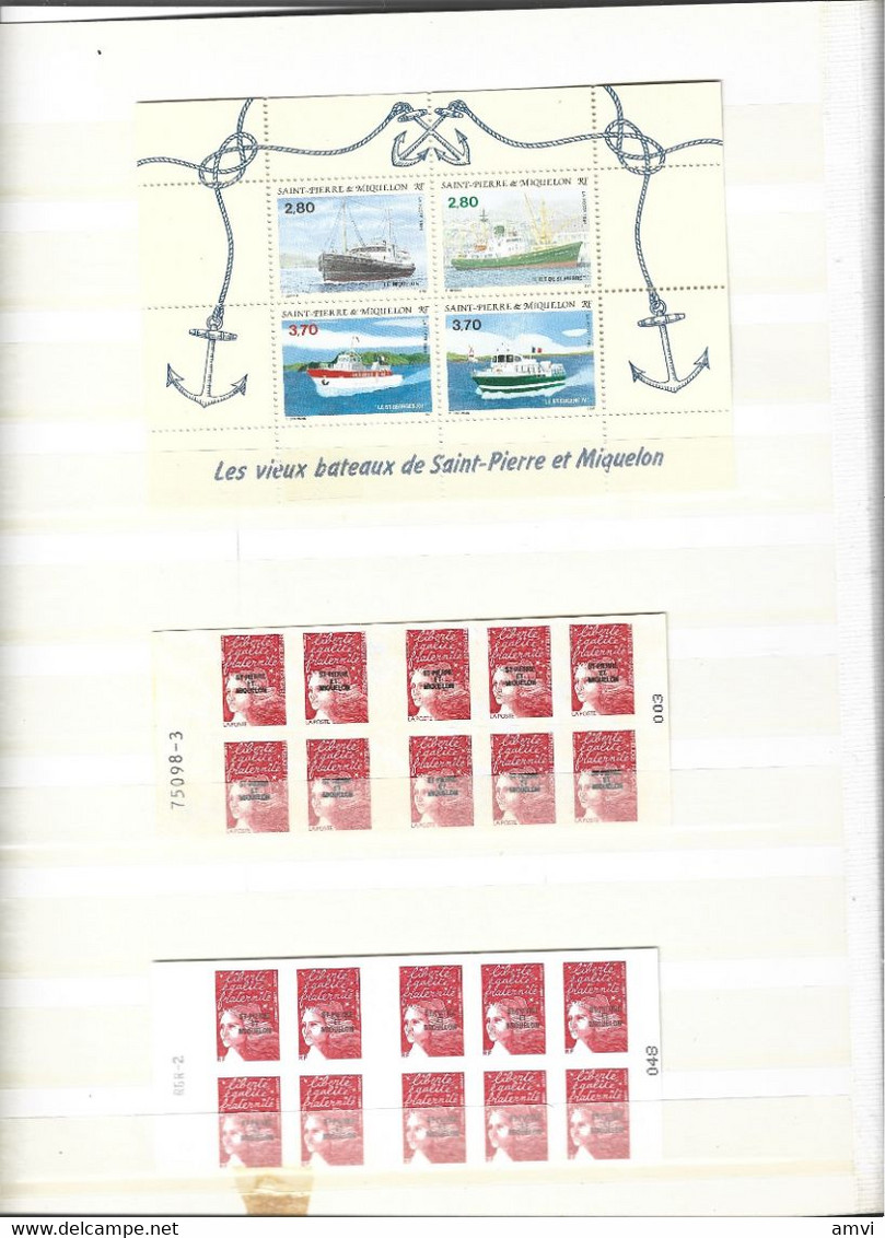 22-4 - 799 St Pierre Et Miquelon Lot De 3 Carnets + 4 Blocs Neufs - Collections, Lots & Séries