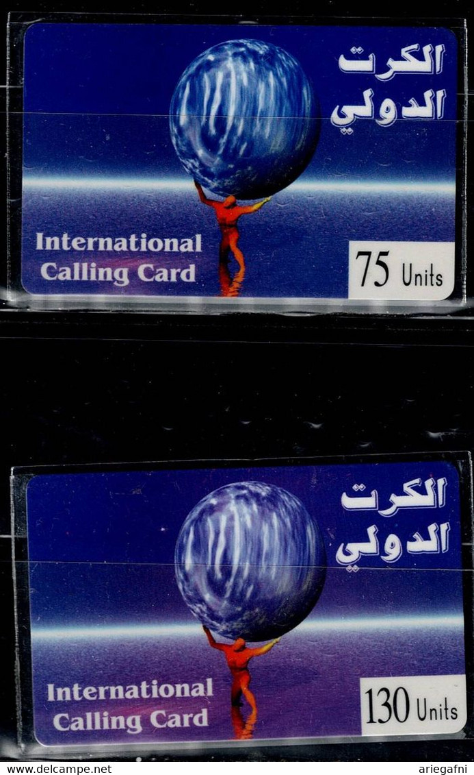 PALESTINE 2000 INTERNATIONAL CALLING CARD ATLANTIC HOLDS THE GLOBE  MINT VF!! - Palestine