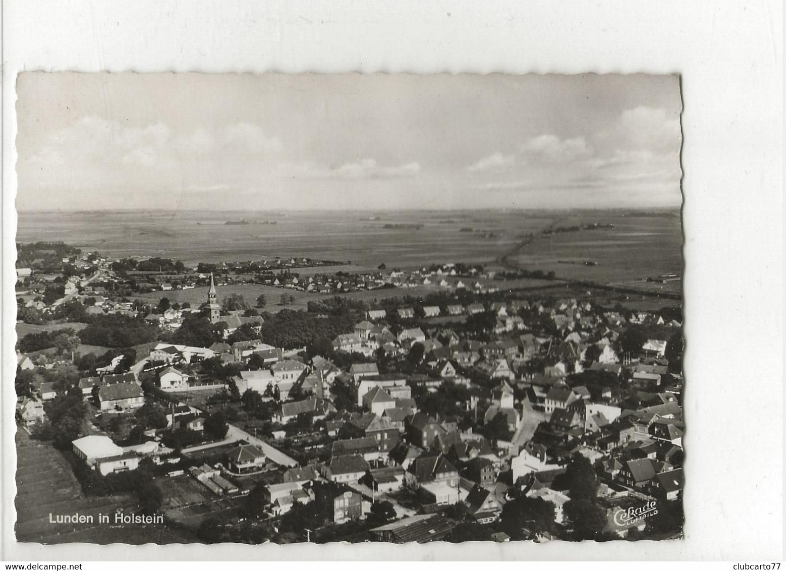 Lunden (Allemagne, Schleswig-Holstein) : Luftaufnahme Im 1950 GF. - Lunden