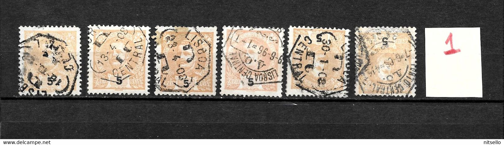 LOTE 1707  ////  PORTUGAL   YVERT Nº: 125 VARIEDAD DE COLOR Y MATASELLOS     ¡¡¡ LIQUIDATION !!! - Gebraucht