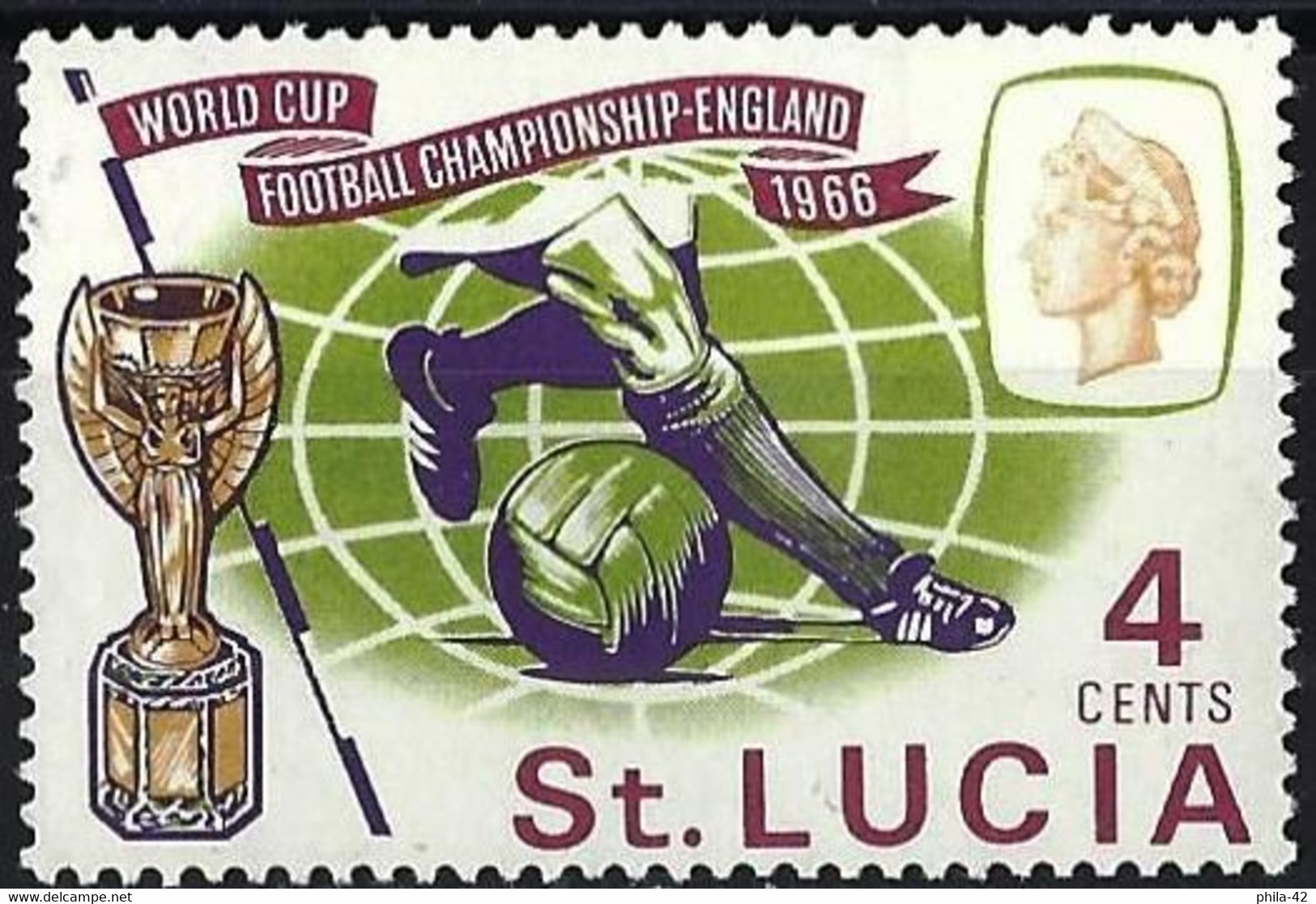 St. Lucia 1966 - Mi 196 - YT 205 ( World Football Cup In Great-Britain ) MNH** - 1966 – England