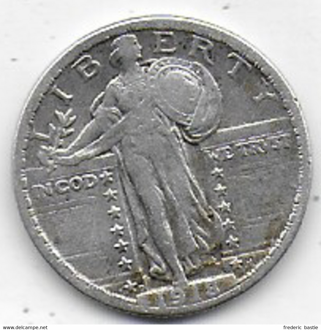 ETATS UNIS -   Quarter Dollar  1918 D - 1916-1930: Standing Liberty (Liberté Debout)