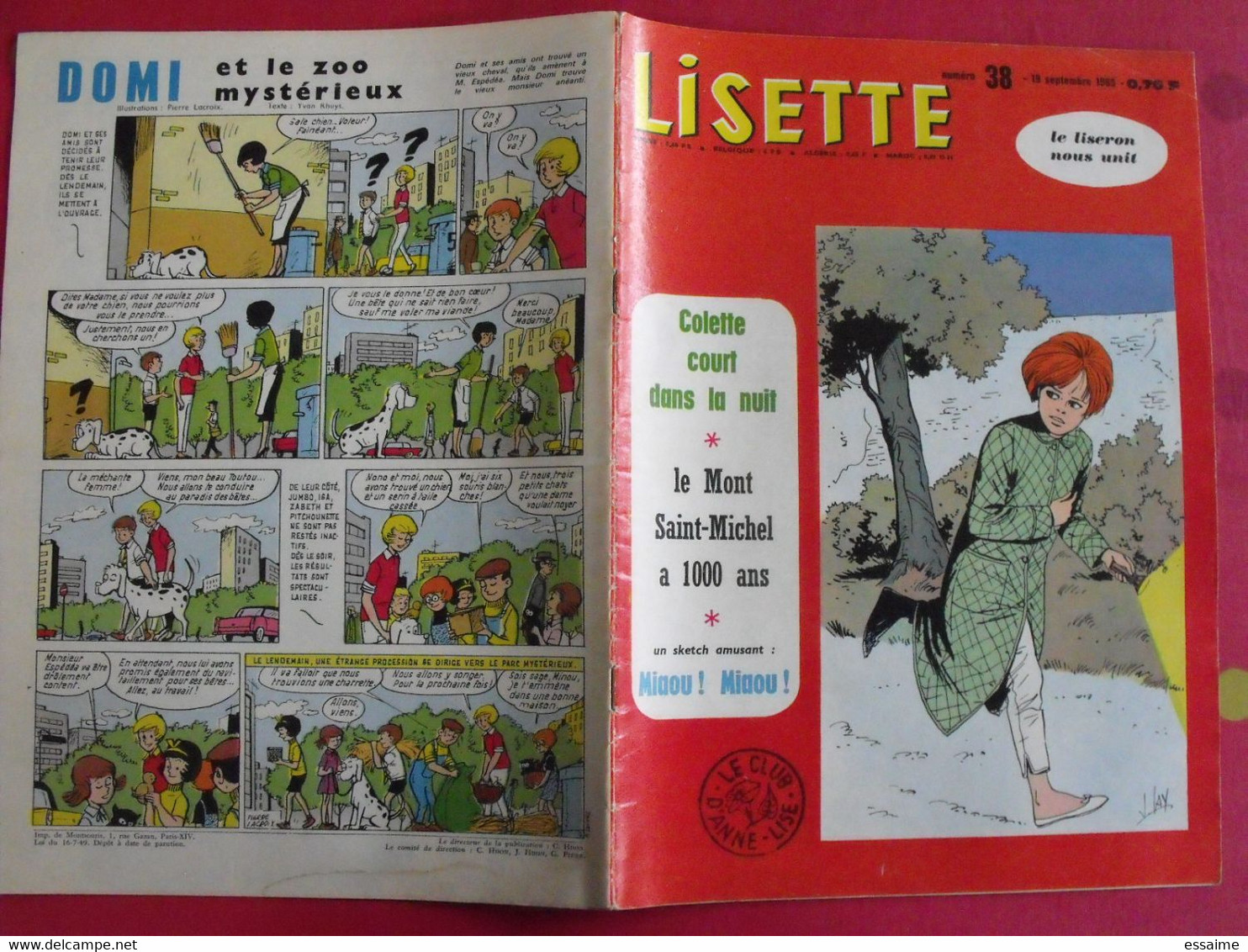 Lisette. 21 n° de 1965. lacroix lay tiky fusco francey marcello. à redécouvrir G.H.