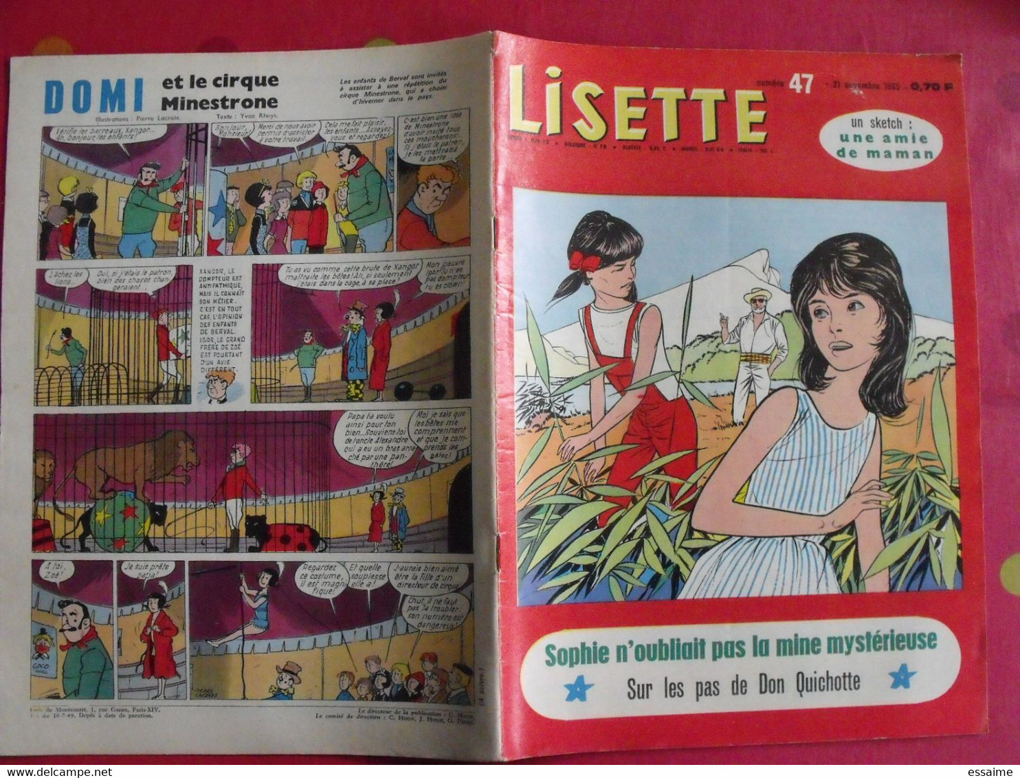 Lisette. 21 n° de 1965. lacroix lay tiky fusco francey marcello. à redécouvrir G.H.