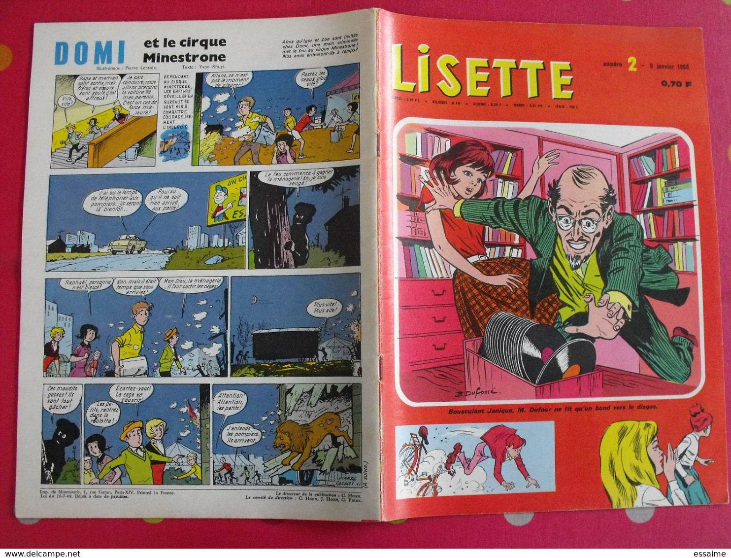 Lisette. 22 n° de 1966. lacroix lay tiky fusco francey marcello dufossé trubert. à redécouvrir G.H.