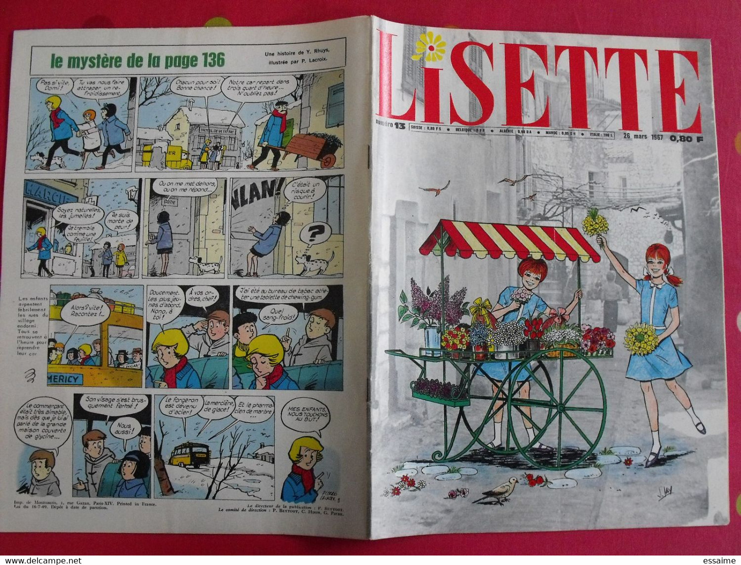 Lisette. 16 n° de 1967. lacroix lay tiky fusco francey marcello dufossé trubert dutronc. à redécouvrir G.H.