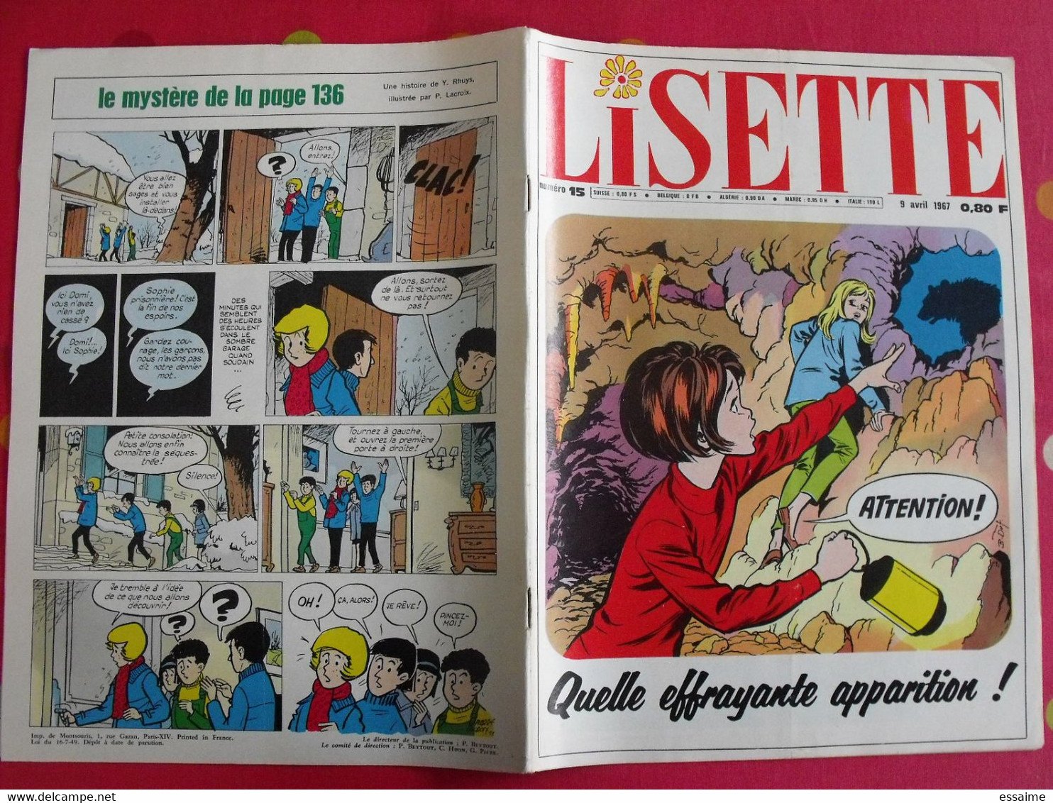 Lisette. 16 n° de 1967. lacroix lay tiky fusco francey marcello dufossé trubert dutronc. à redécouvrir G.H.