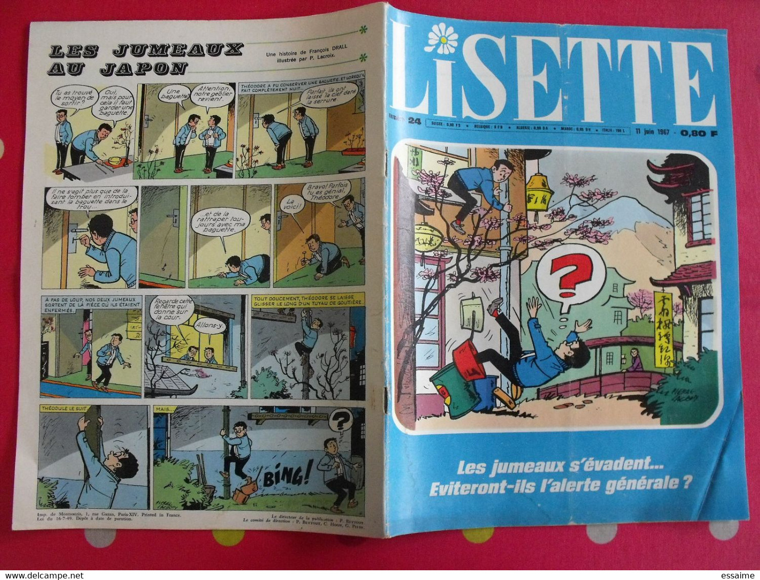 Lisette. 16 n° de 1967. lacroix lay tiky fusco francey marcello dufossé trubert dutronc. à redécouvrir G.H.