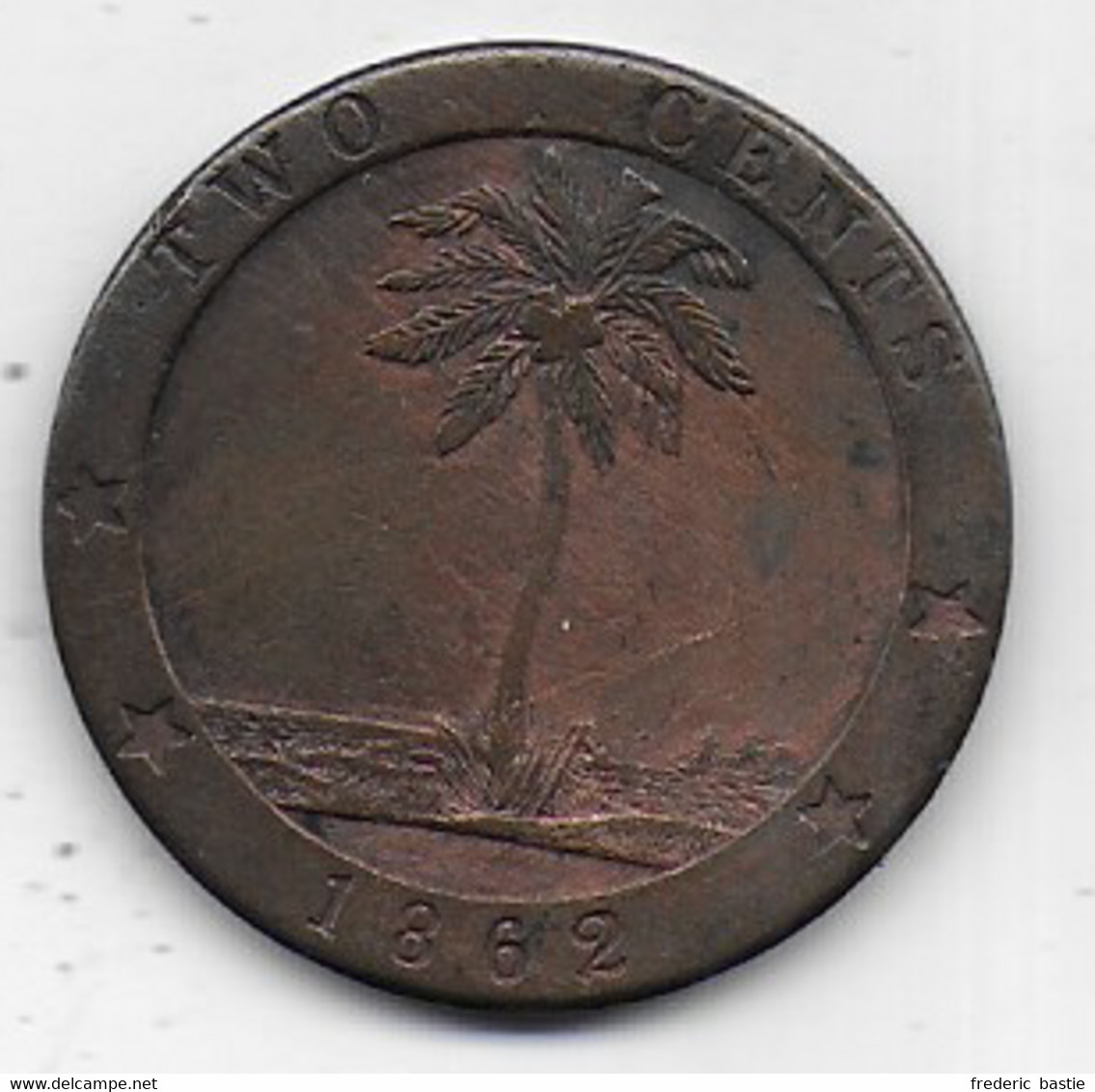 LIBERIA  -   2 Cents  1862 - Liberia