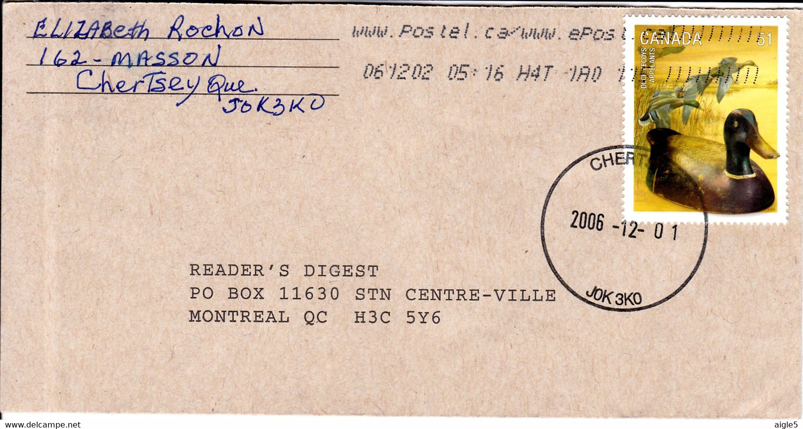 Canada. 4 Enveloppes Avec Canards, Sarcelles - Variétés Et Curiosités