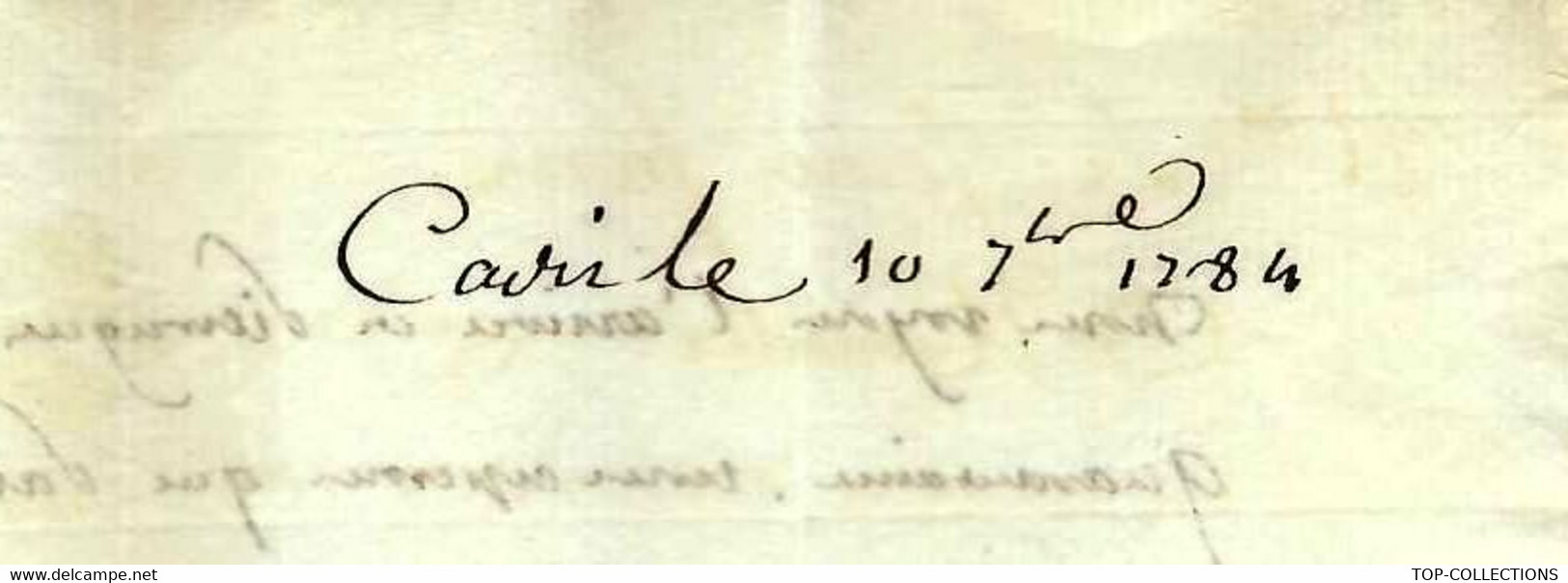 1784 De Cadiz Cadix COMMERCE NEGOCE NAVIGATION FLOTTE Compagnie Des INDES ESPAGNE  FLOTTA DA INDIA NOUVEAU MONDE - Documents Historiques