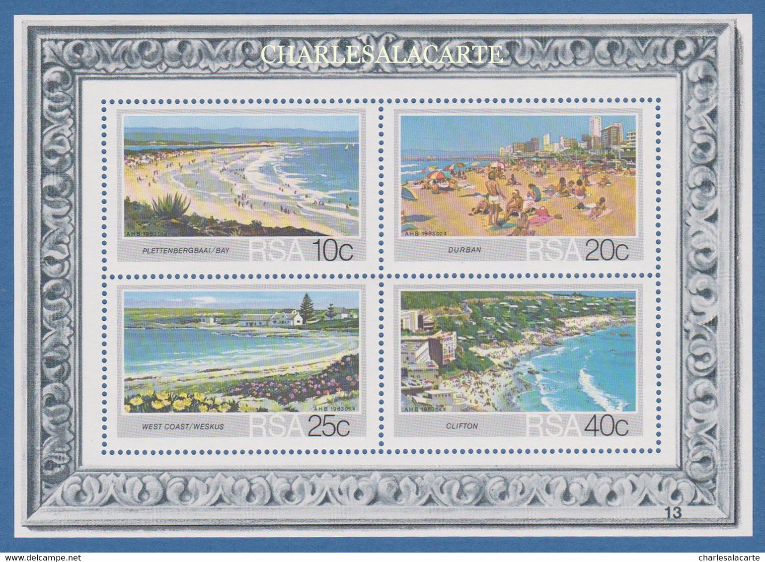 SOUTH AFRICA  1983  TOURIST BEACHES  M.S.  S.G. MS 553  U.M. - Hojas Bloque