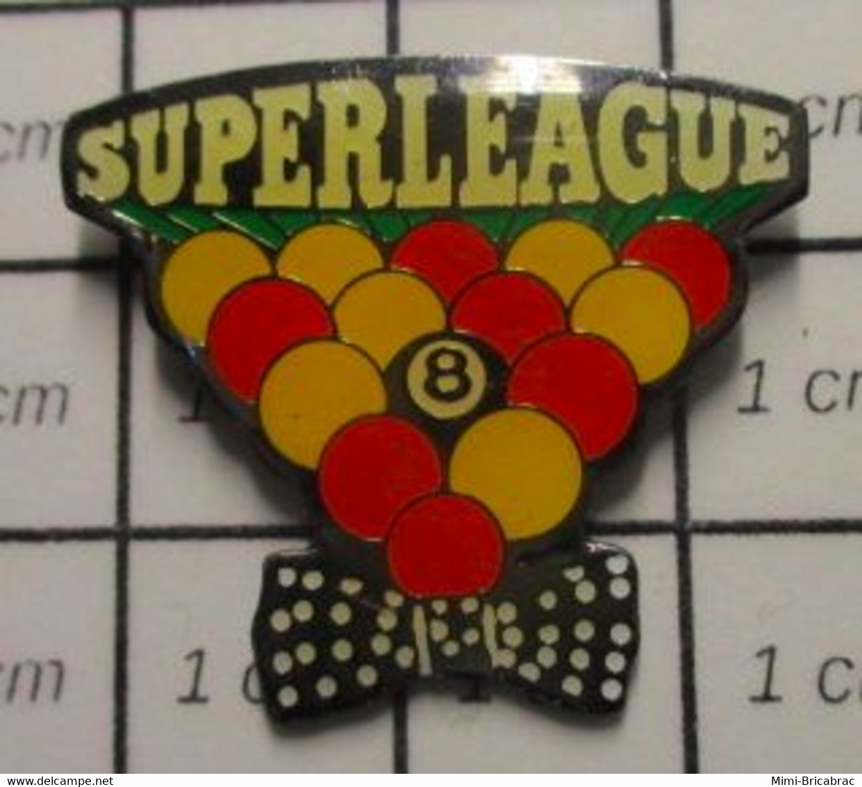 2217 Pin's Pins / Beau Et Rare / THEME : SPORTS / BOWLING Pas Claude ! SUPER LEAGUE NOEUD PAPILLON BOULES - Bowling