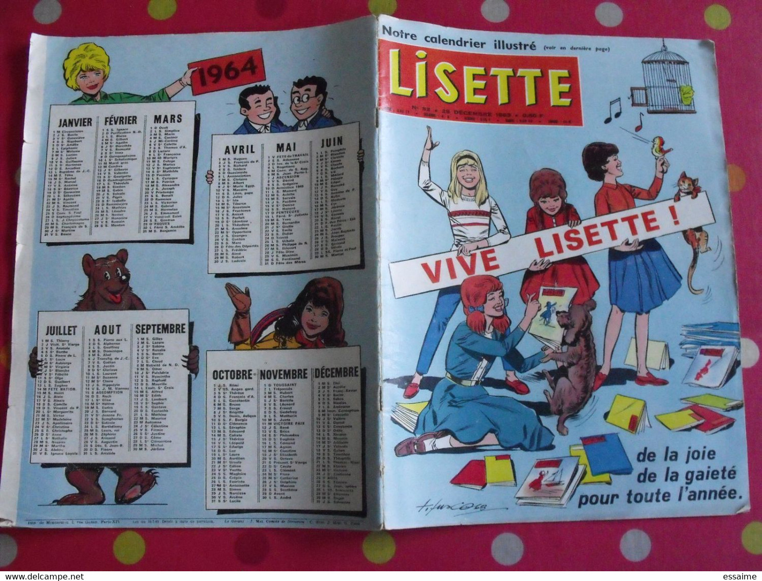 Lisette. 26 n° de 1962, 1963, 1964. lacroix lay tiky fusco francey marcello. à redécouvrir G.H.