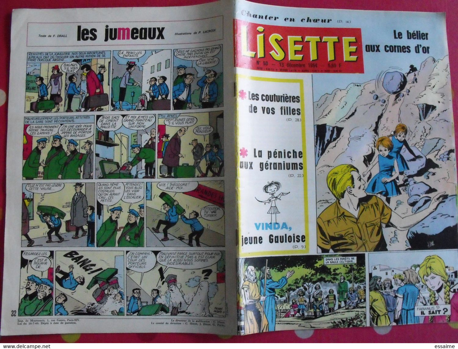 Lisette. 26 n° de 1962, 1963, 1964. lacroix lay tiky fusco francey marcello. à redécouvrir G.H.