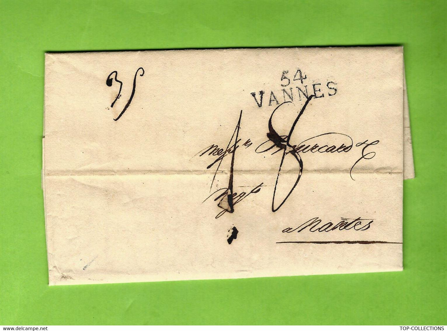 De Vannes  1827 Pour Bourcard (Burckhardt Suisse Bale)  à Nantes NEGRIER TRAITE NEGRIERE  NEGOCE COMMERCE SUCRE - Historische Documenten